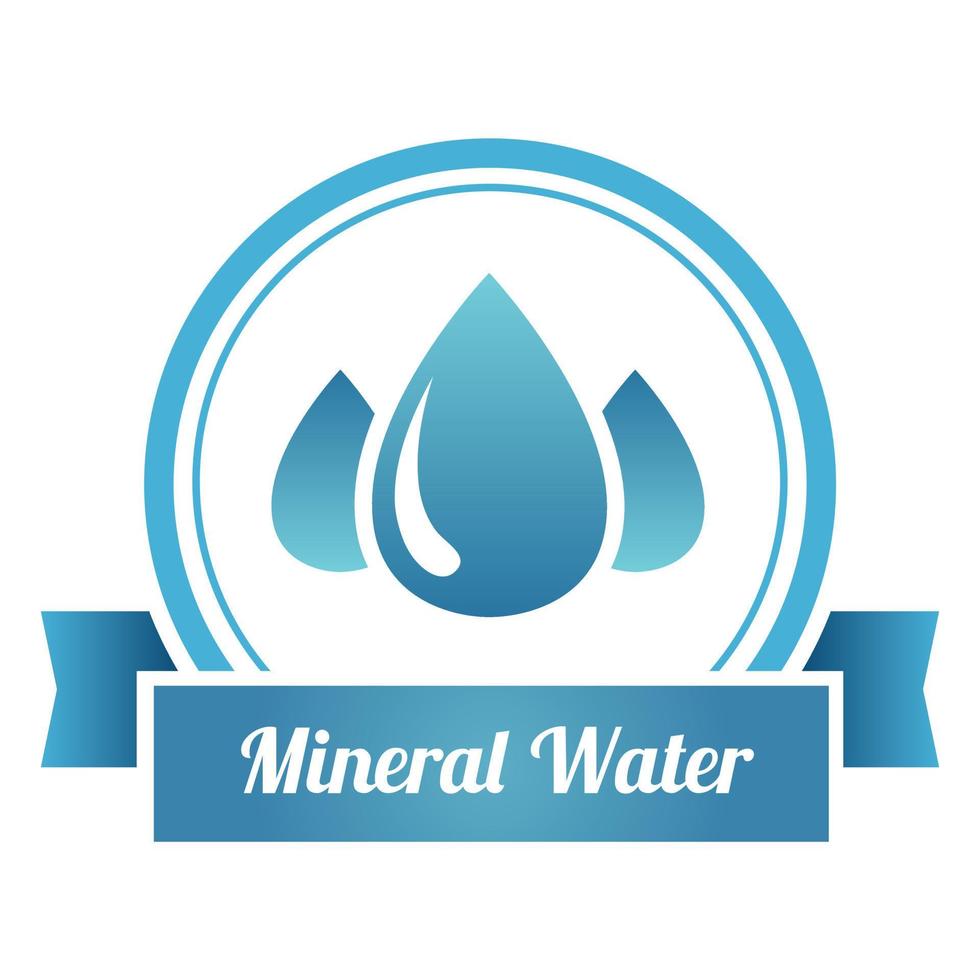 logotipo do emblema de água mineral. design criativo para logotipo de gota  de água. ícone natural para rótulo de água. modelo de logotipo para água  mineral fresca. 7425768 Vetor no Vecteezy