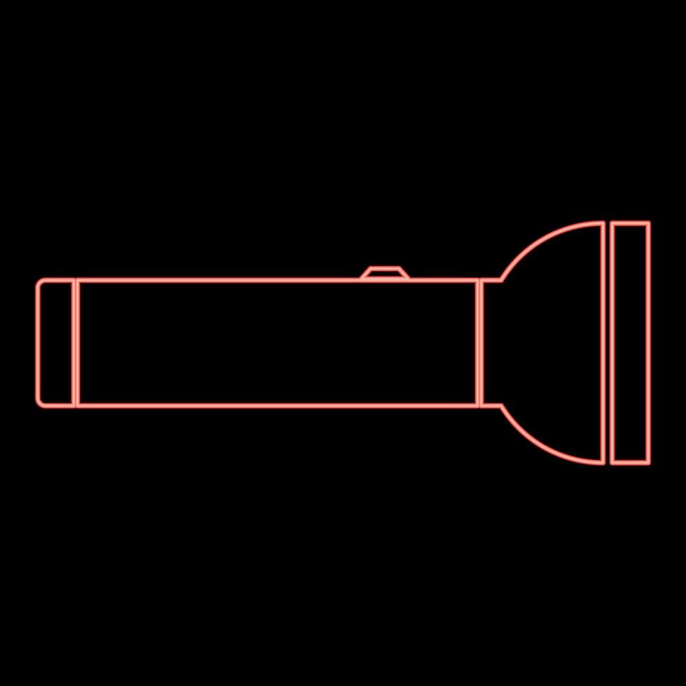 imagem de estilo plano de ilustração vetorial de cor vermelha de lanterna de néon vetor