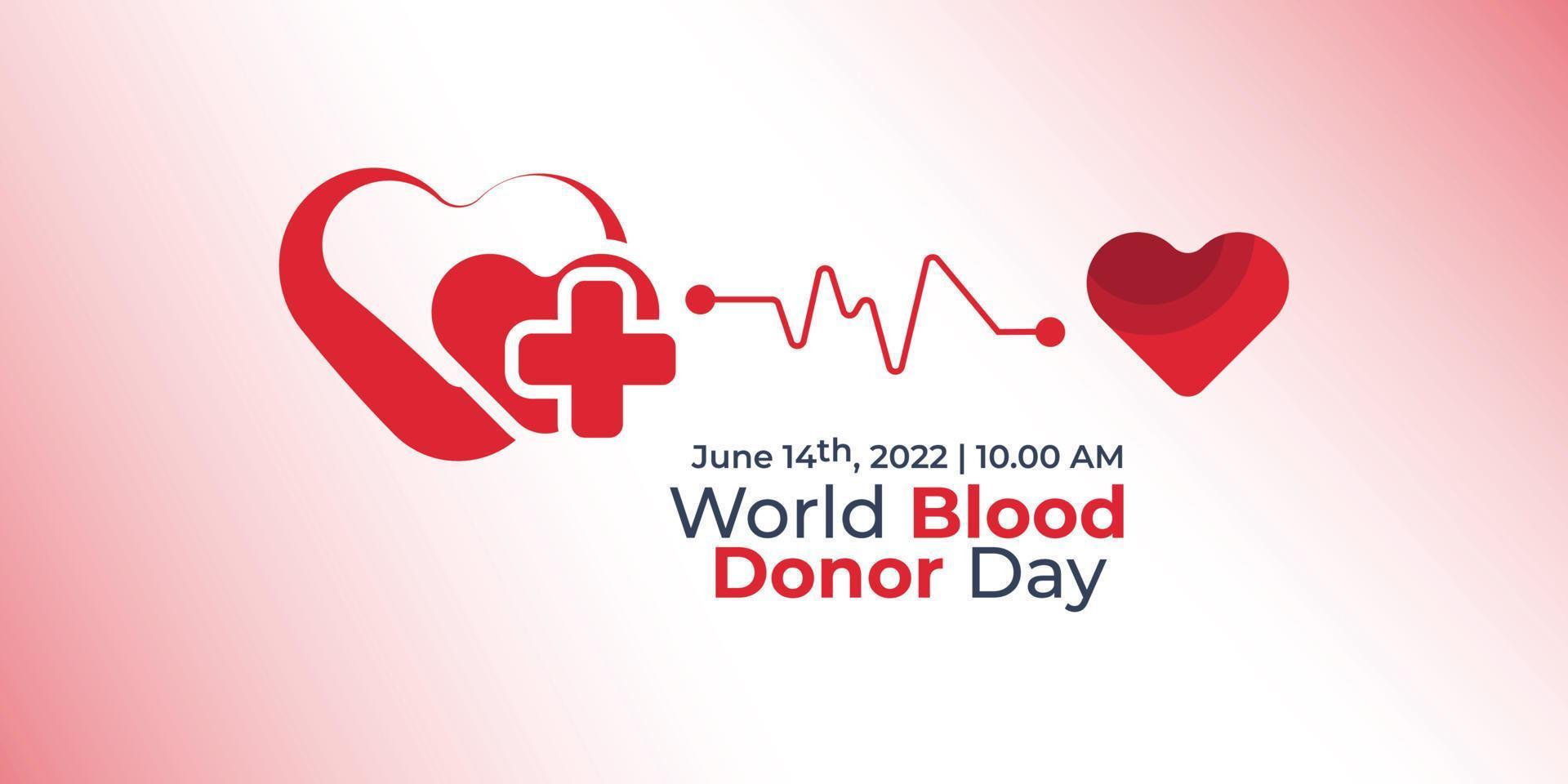 dia mundial do doador de sangue 14 de junho vetor