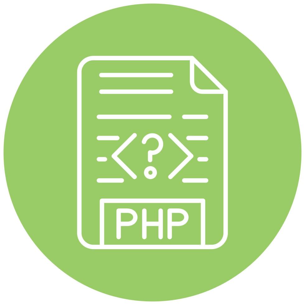 estilo de ícone de arquivo php vetor