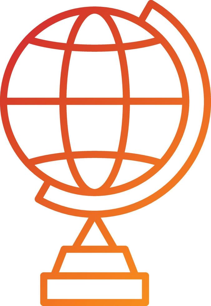 estilo de ícone de suporte de globo vetor