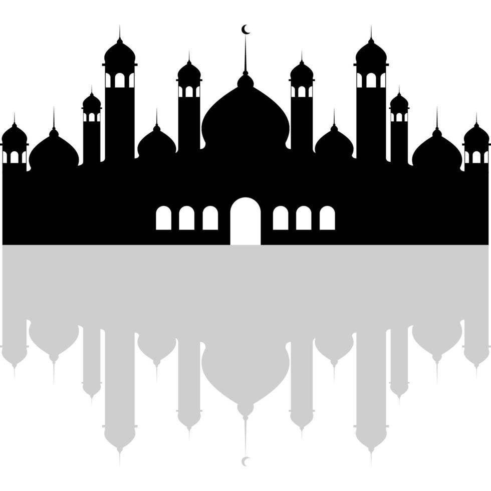 ilustração do vetor de silhueta da mesquita islâmica