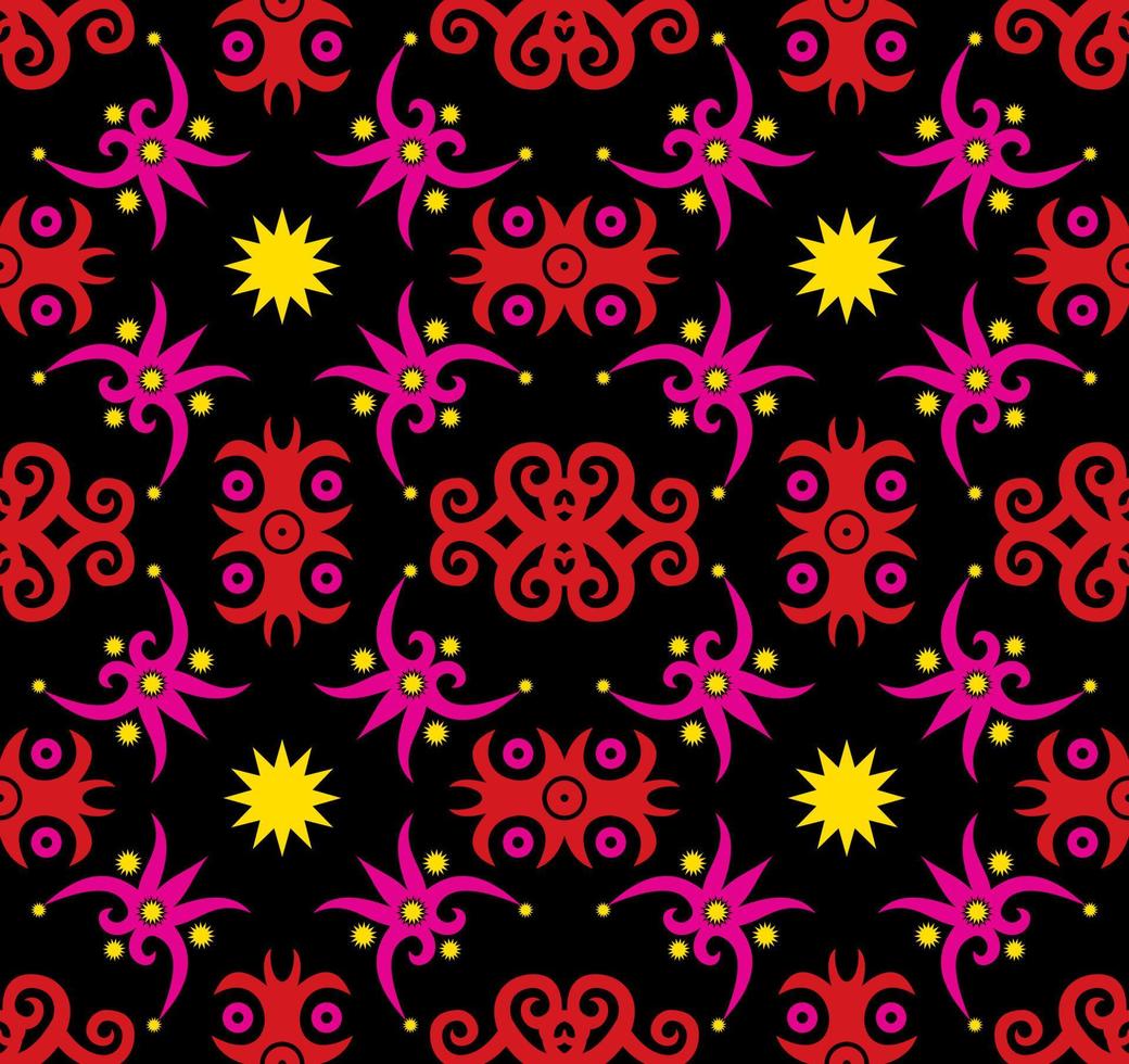 sem costura padrão de padrão de tecido indonésio pattern.traditional dayak.borneo padrão. inspiração de design vetorial. têxtil criativo para moda ou pano vetor