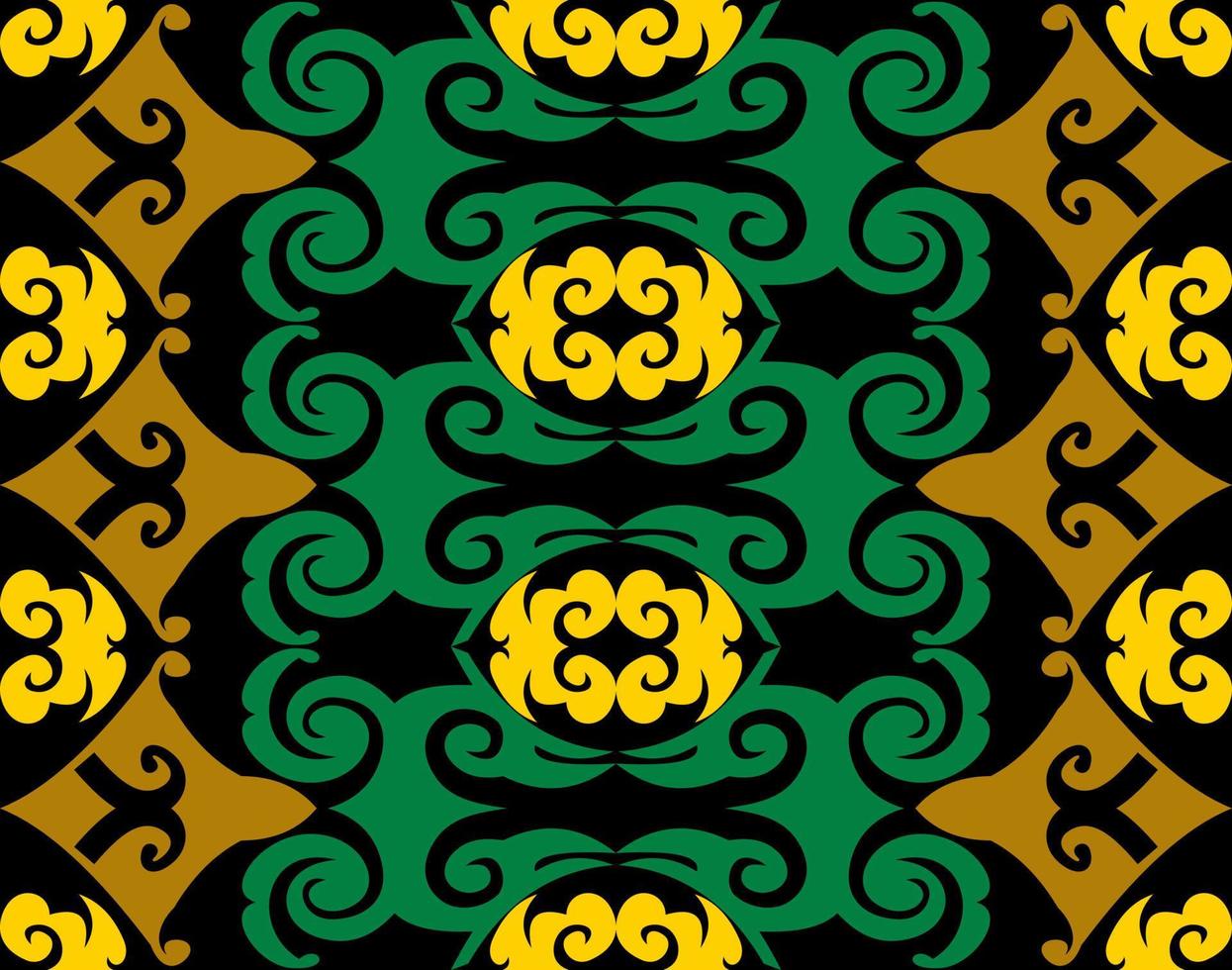 sem costura padrão de padrão de tecido indonésio pattern.traditional dayak.borneo padrão. inspiração de design vetorial. têxtil criativo para moda ou pano vetor