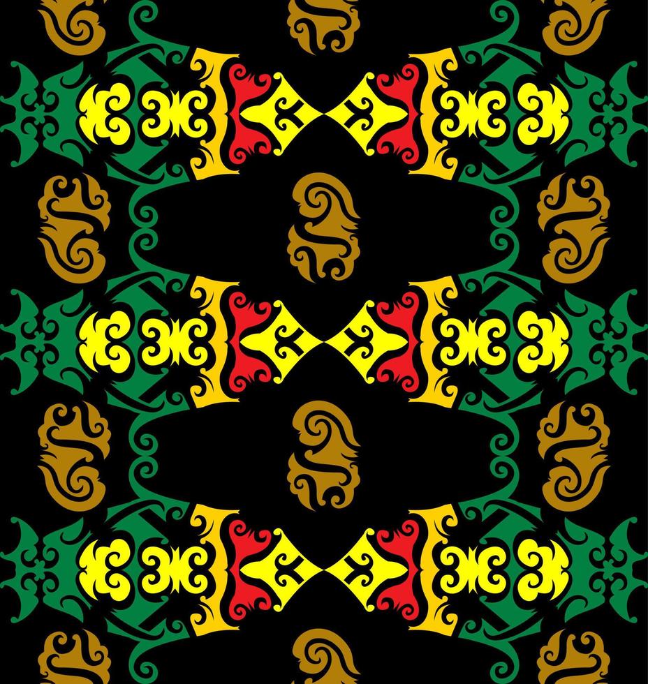 sem costura padrão de padrão de tecido indonésio pattern.traditional dayak.borneo padrão. inspiração de design vetorial. têxtil criativo para moda ou pano vetor