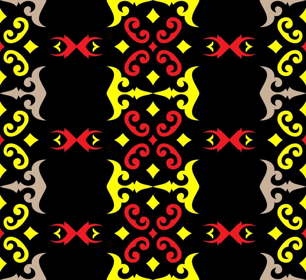 sem costura padrão de padrão de tecido indonésio pattern.traditional dayak.borneo padrão. inspiração de design vetorial. têxtil criativo para moda ou pano vetor