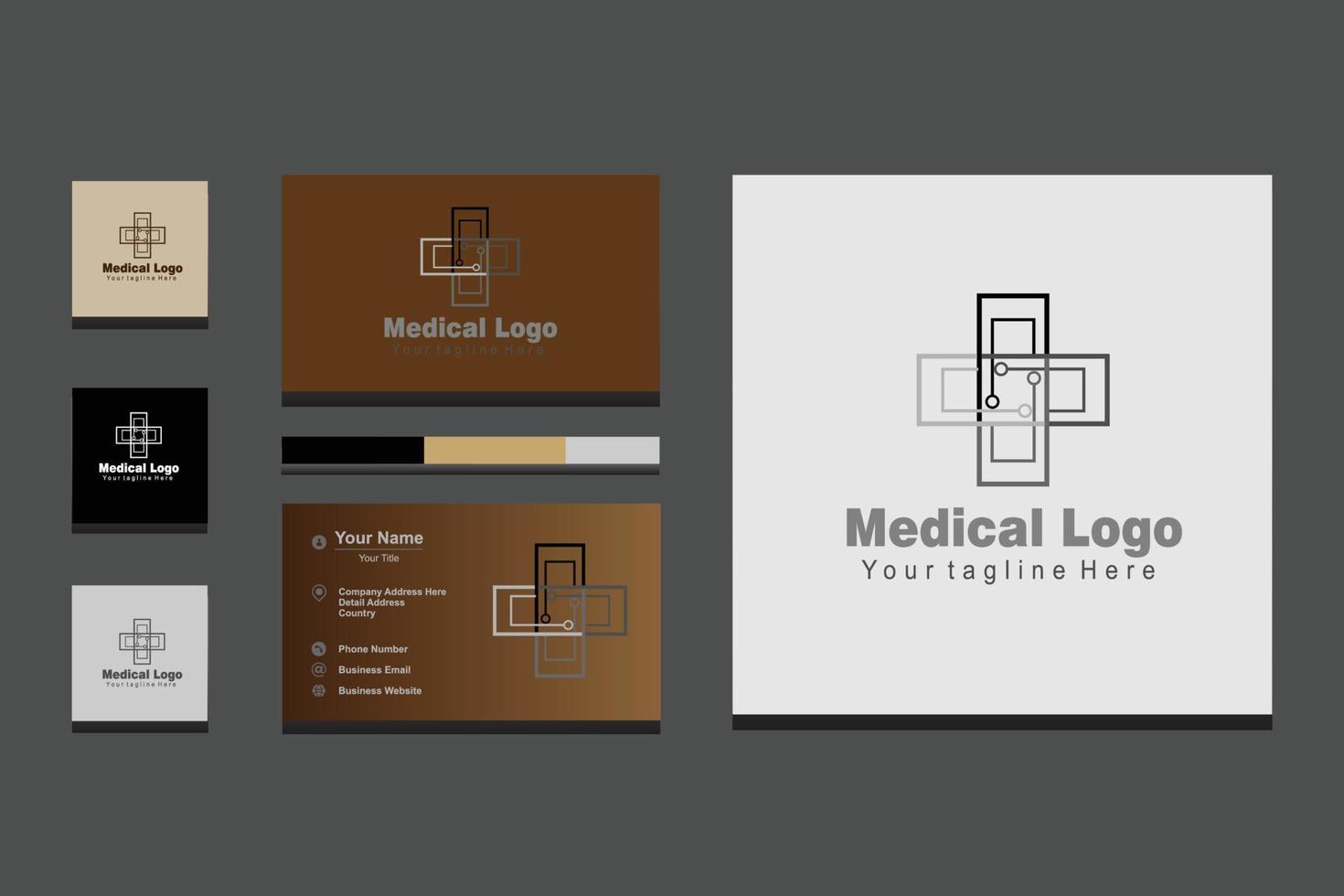 conceito de vetor de logotipo de tecnologia de laboratório médico