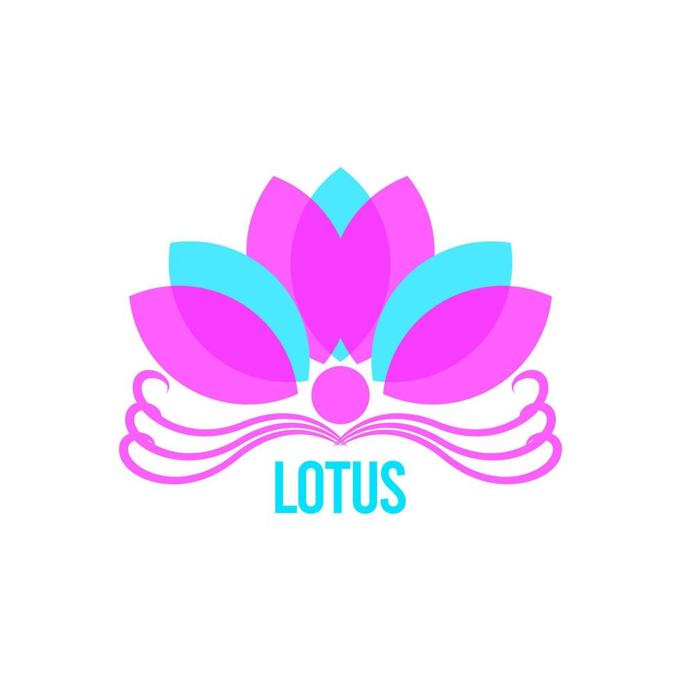 modelo de logotipo, vetor e símbolo com forma de flor de lótus