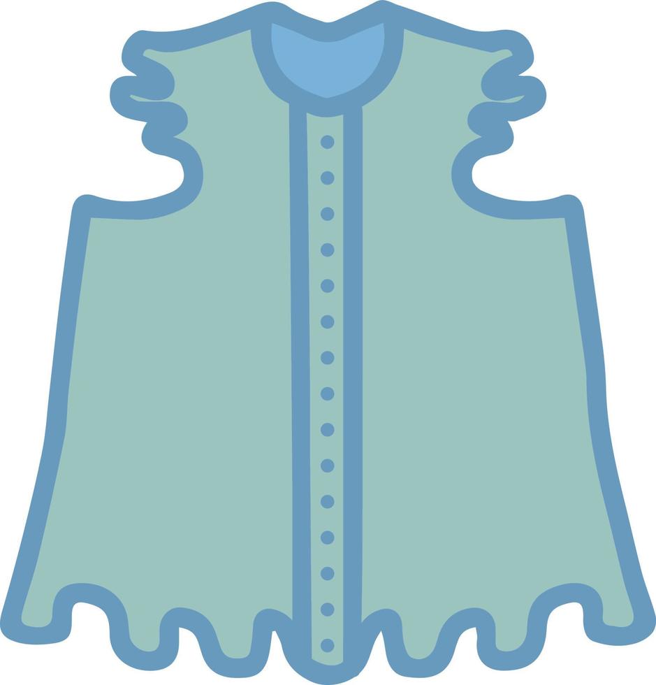 blusa verde infantil com mangas curtas, babados e botões para menino ou menina, ilustração vetorial à mão livre isolada vetor