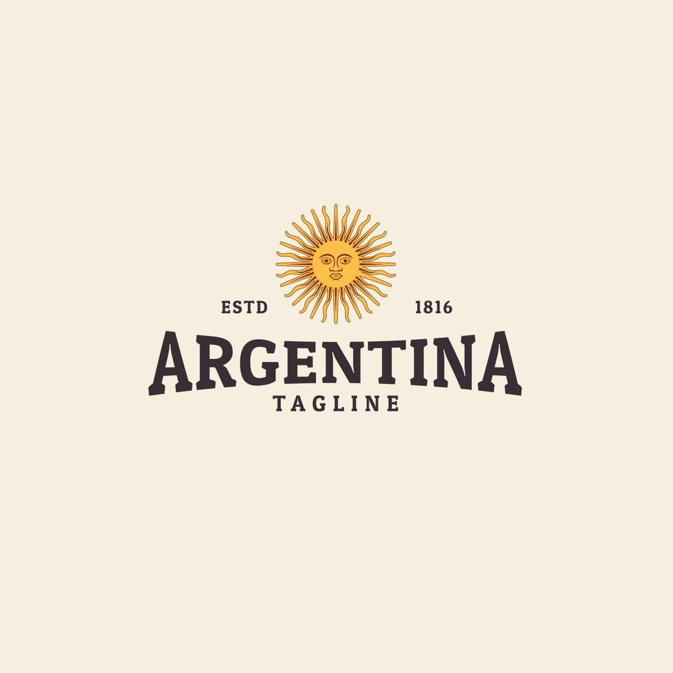 argentina ícone bandeira dia da independência logotipo modelo vetor símbolo ilustração design