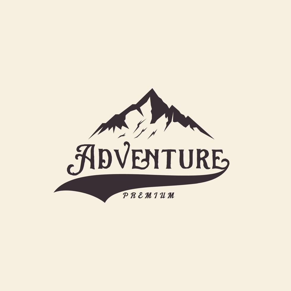 logotipo mounain viagens aventura design vintage vetor ícone ilustração gráfica ideia criativa