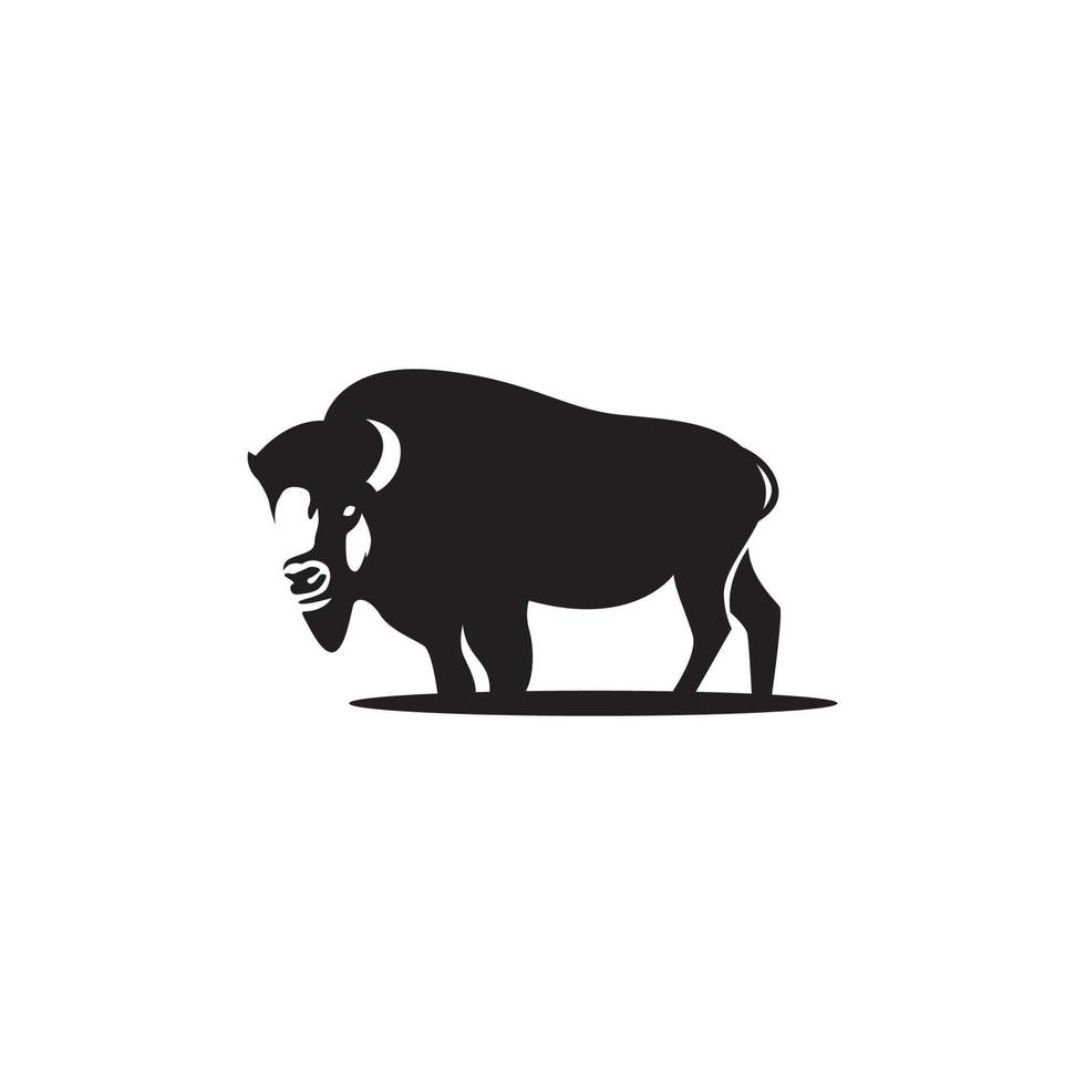 logotipo de touro silhueta design de ilustração vetorial logotipos e modelos de design criativo e simples vetor
