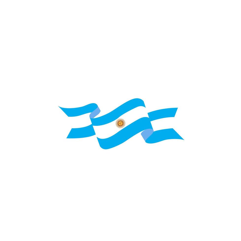 design de logotipo de ilustração vetorial de fundo de bandeira nacional argentina vetor