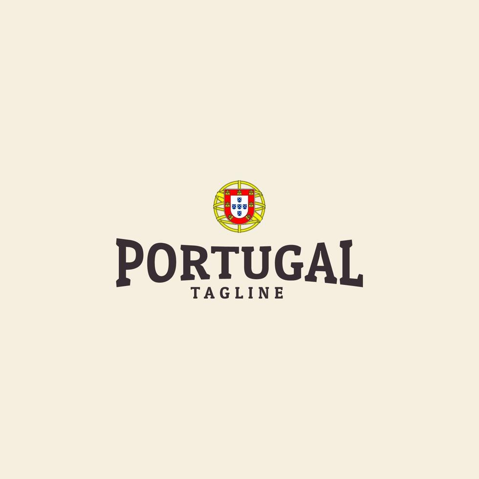 portugal ícone bandeira dia da independência logotipo modelo vetor símbolo ilustração design