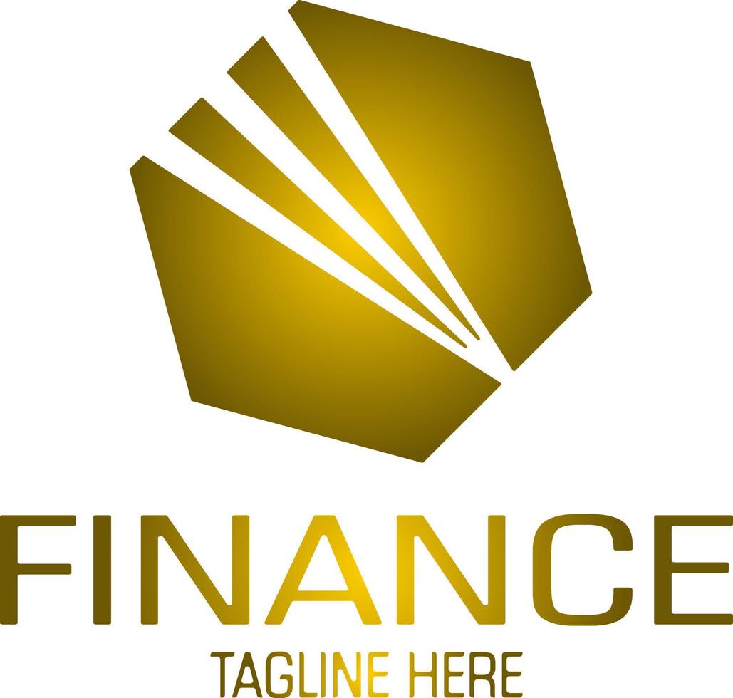 logotipo de vetor abstrato conceito moderno de ouro, negócios e finanças