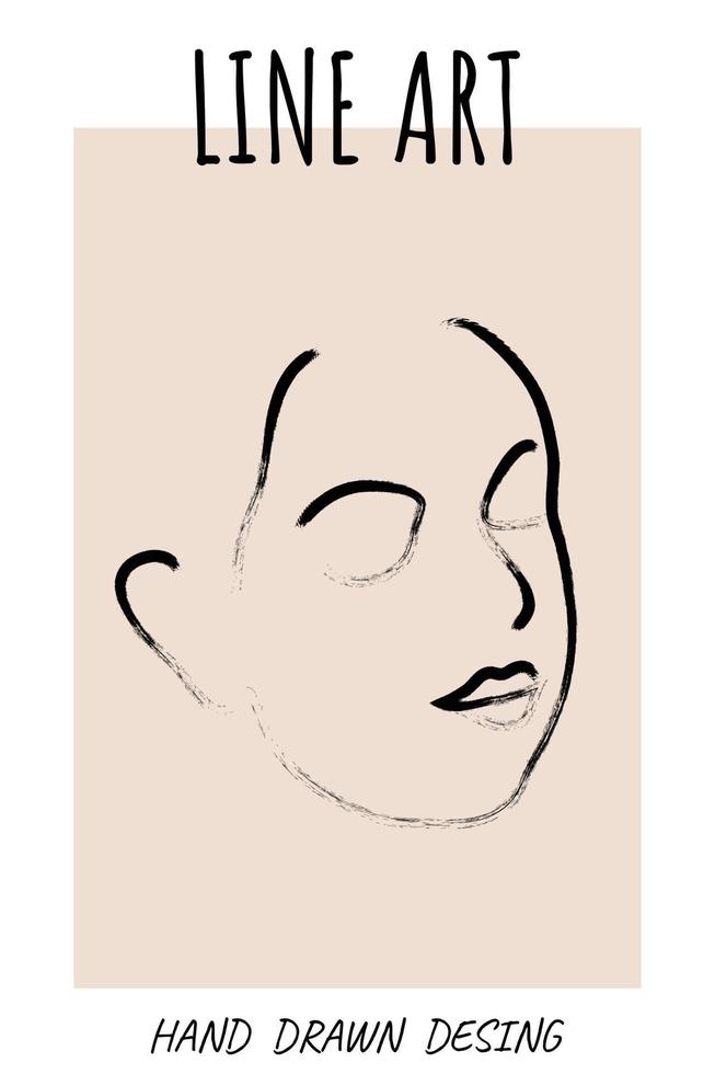 surreal enfrenta linha contínua, desenho de rostos e penteados definidos, conceito de moda, beleza feminina, minimalista, ilustração vetorial, muito sexy. retrato contemporâneo vetor