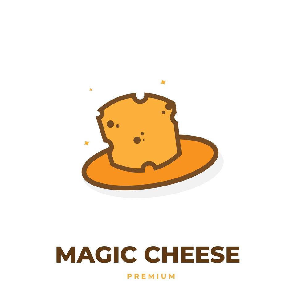 logotipo de ilustração vetorial de queijo mágico vetor
