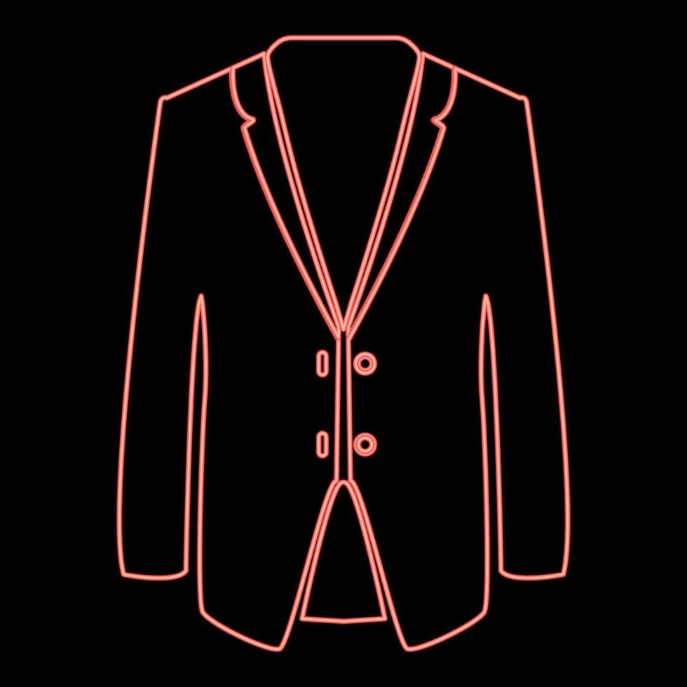 imagem de estilo plano de ilustração vetorial de cor vermelha de terno de negócios neon vetor