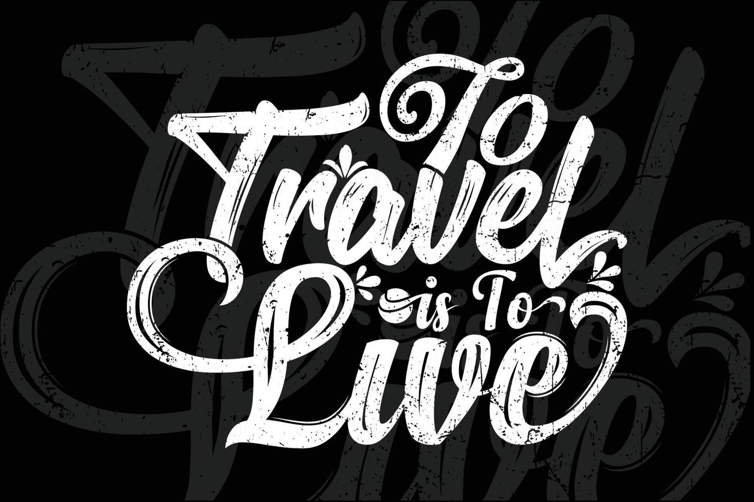 viajar é viver design de camiseta tipografia inspiradora vetor