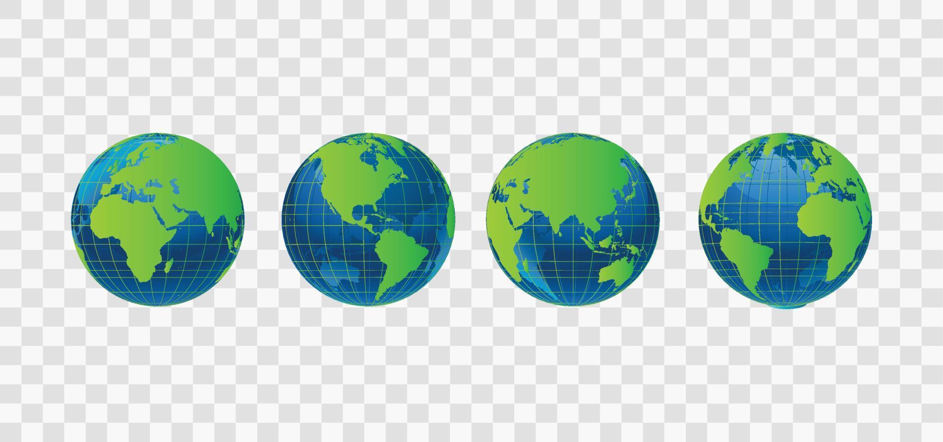 conjunto de globo do mundo vetor