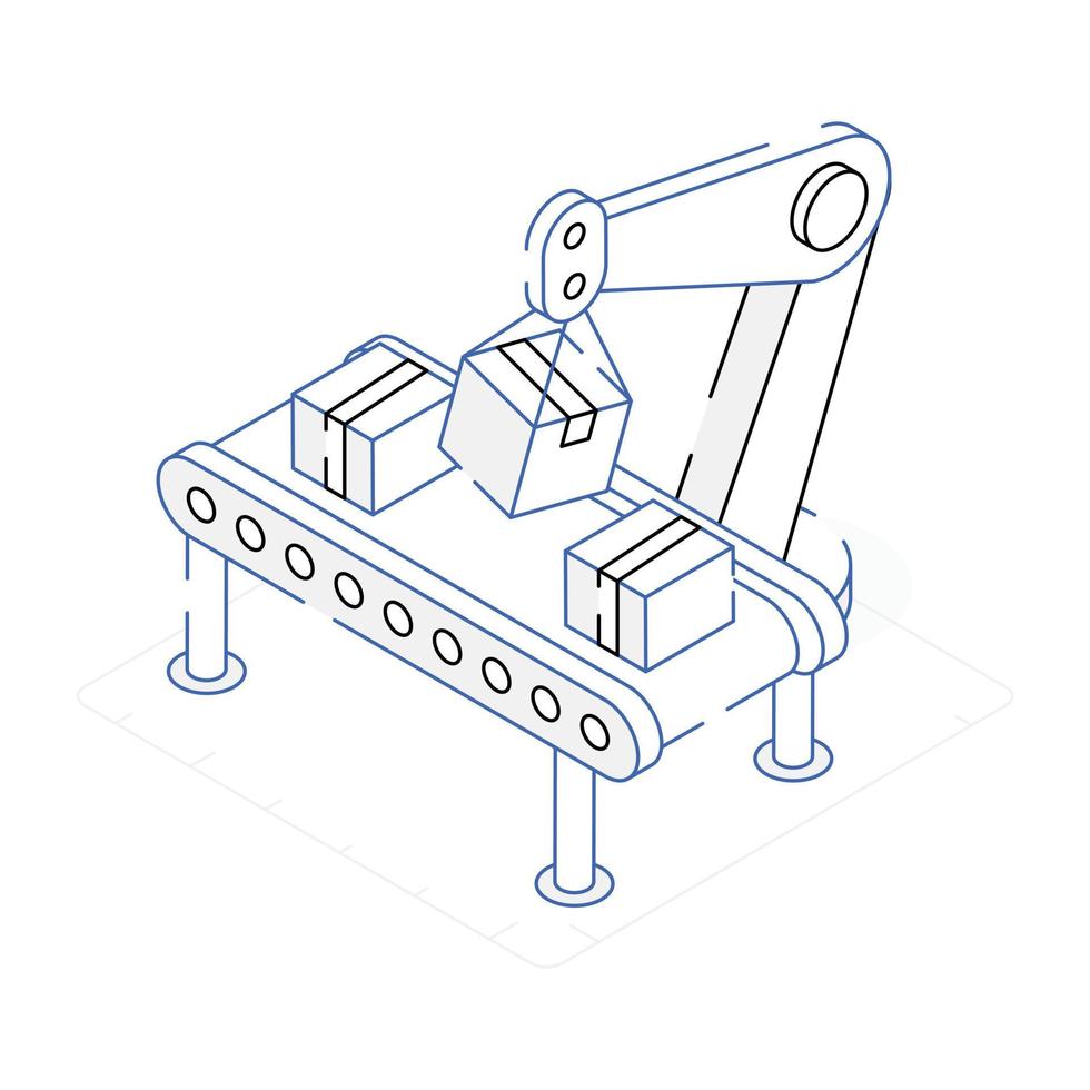 um ícone de design isométrico de embalagens vetor