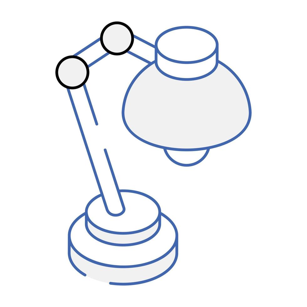 baixar ícone isométrico da lâmpada de estudo vetor