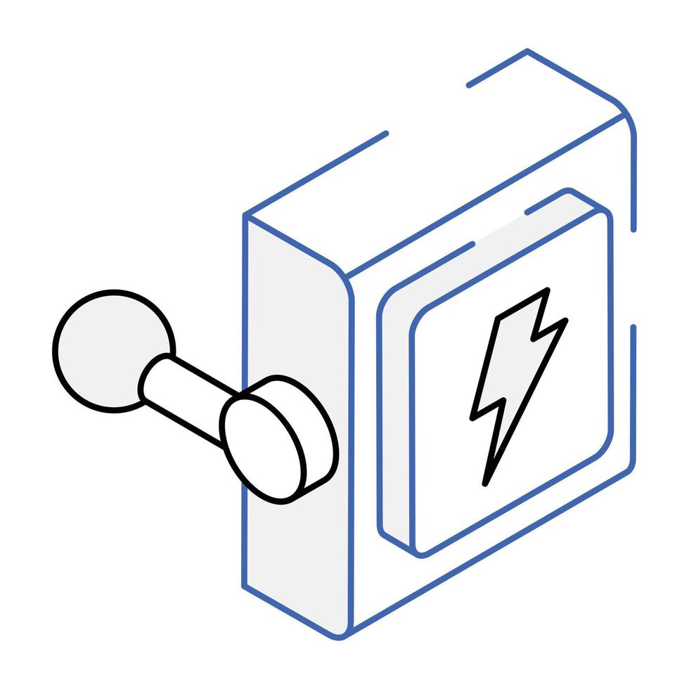 baixar ícone isométrico de disjuntor elétrico vetor