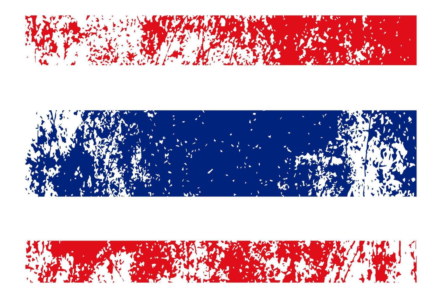 bandeira da Tailândia. grunge, zero e ilustração vetorial de bandeira de estilo antigo vetor