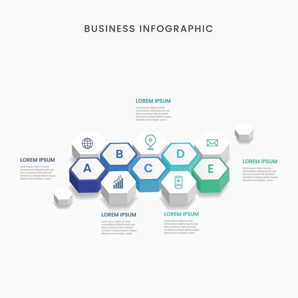 design de modelo de infográfico de negócios vetor