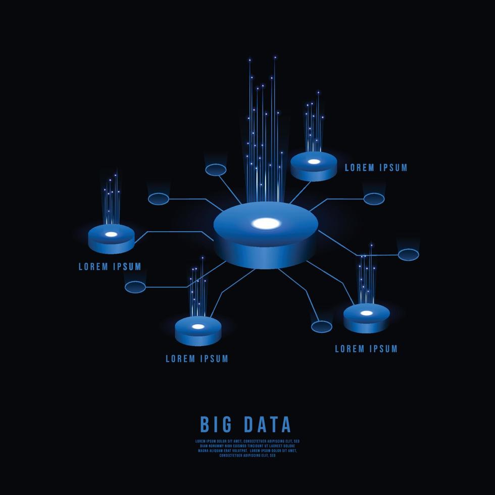 o fundo abstrato do metaverso e big data vetor