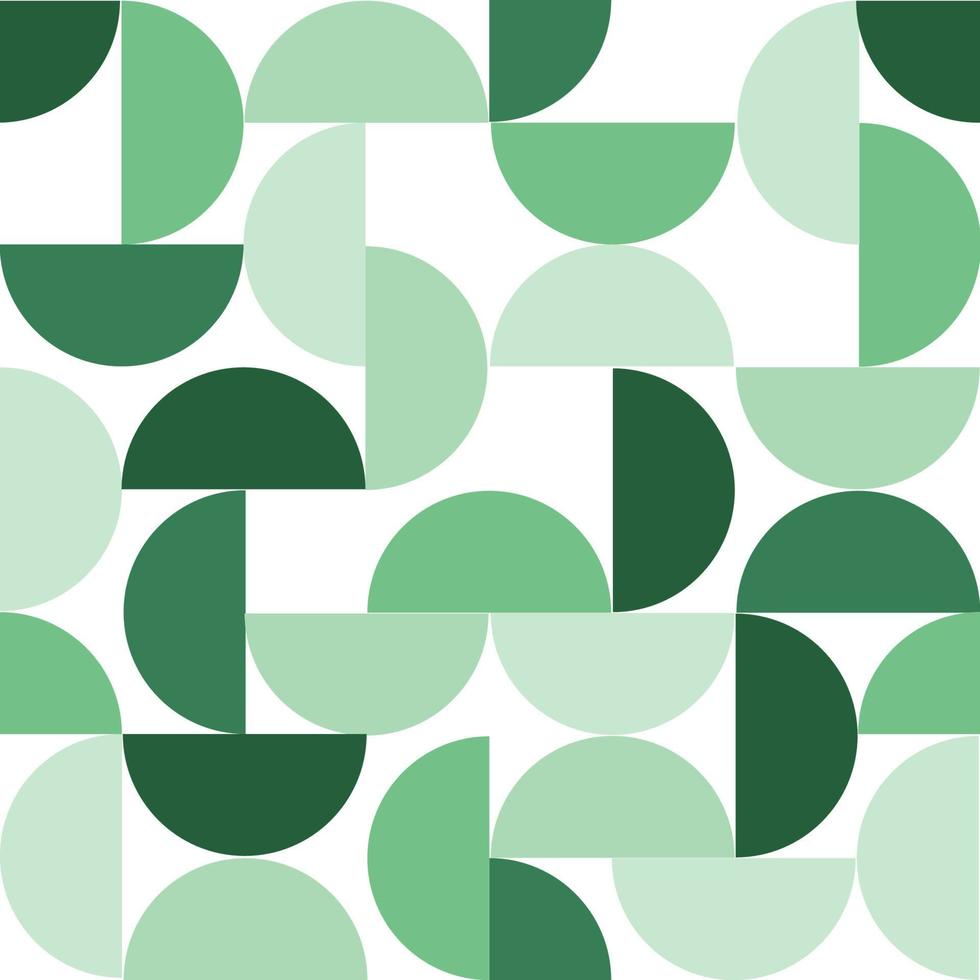 padrão sem emenda de semicírculo verde pastel, ilustração vetorial. vetor