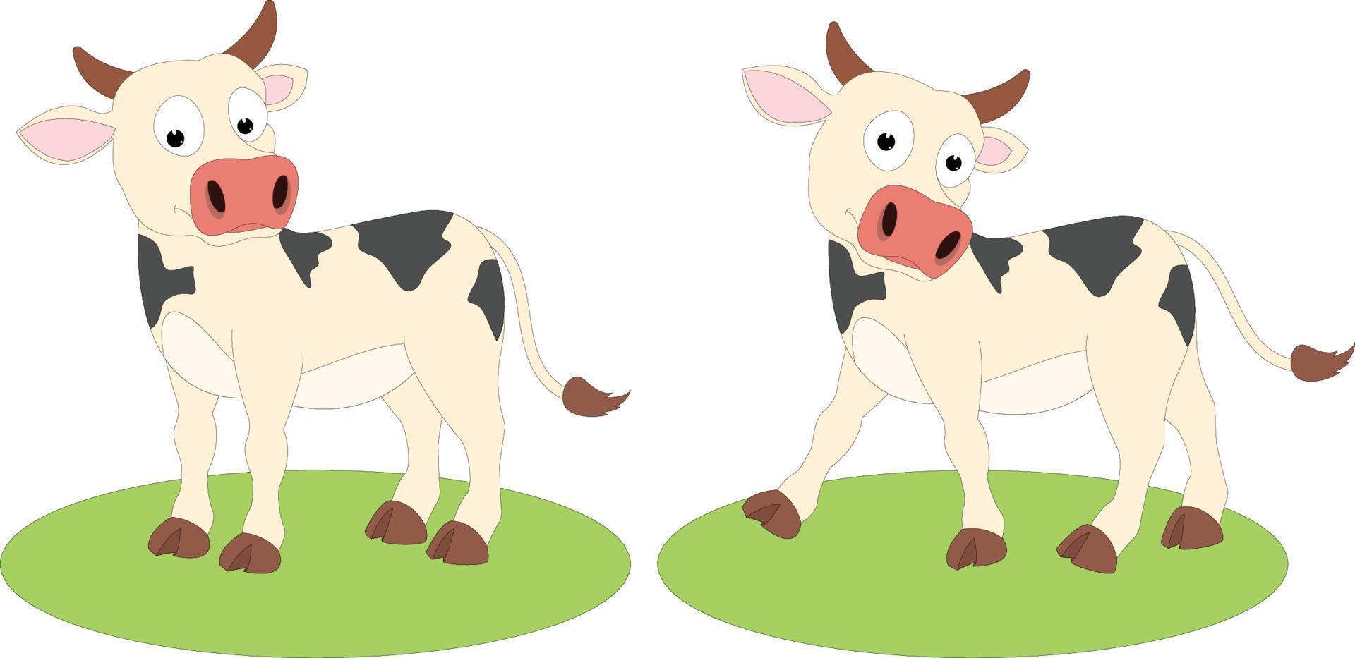 gráfico de desenho animado de vaca fofa vetor