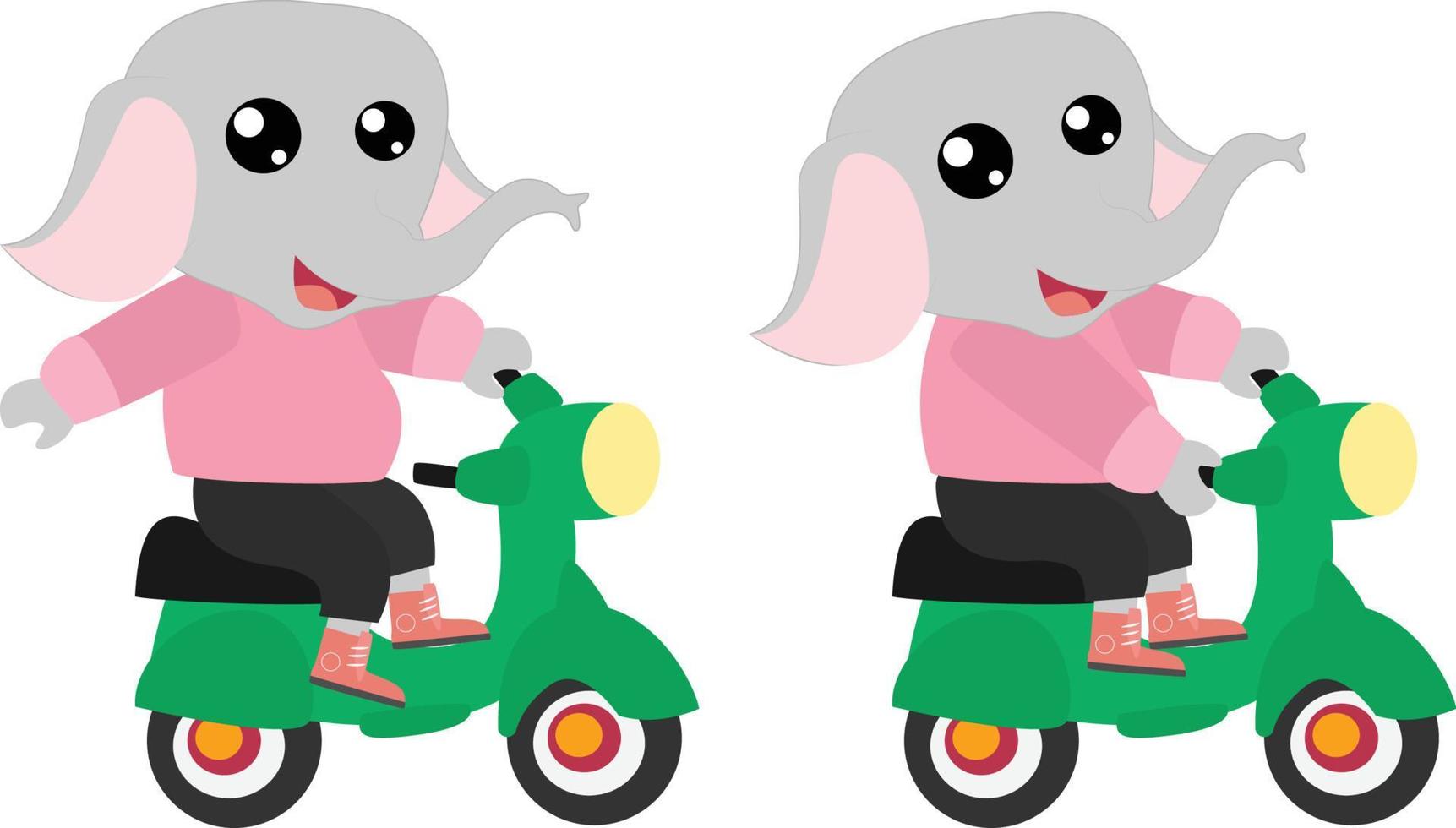 gráfico de desenho animado de elefante fofo vetor
