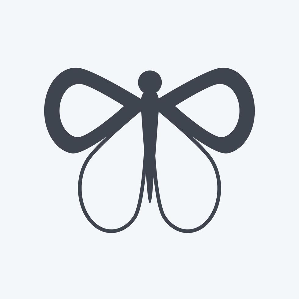 borboleta ícone 1. adequado para símbolo animal. estilo de glifo. design simples editável. vetor de modelo de design. ilustração de símbolo simples