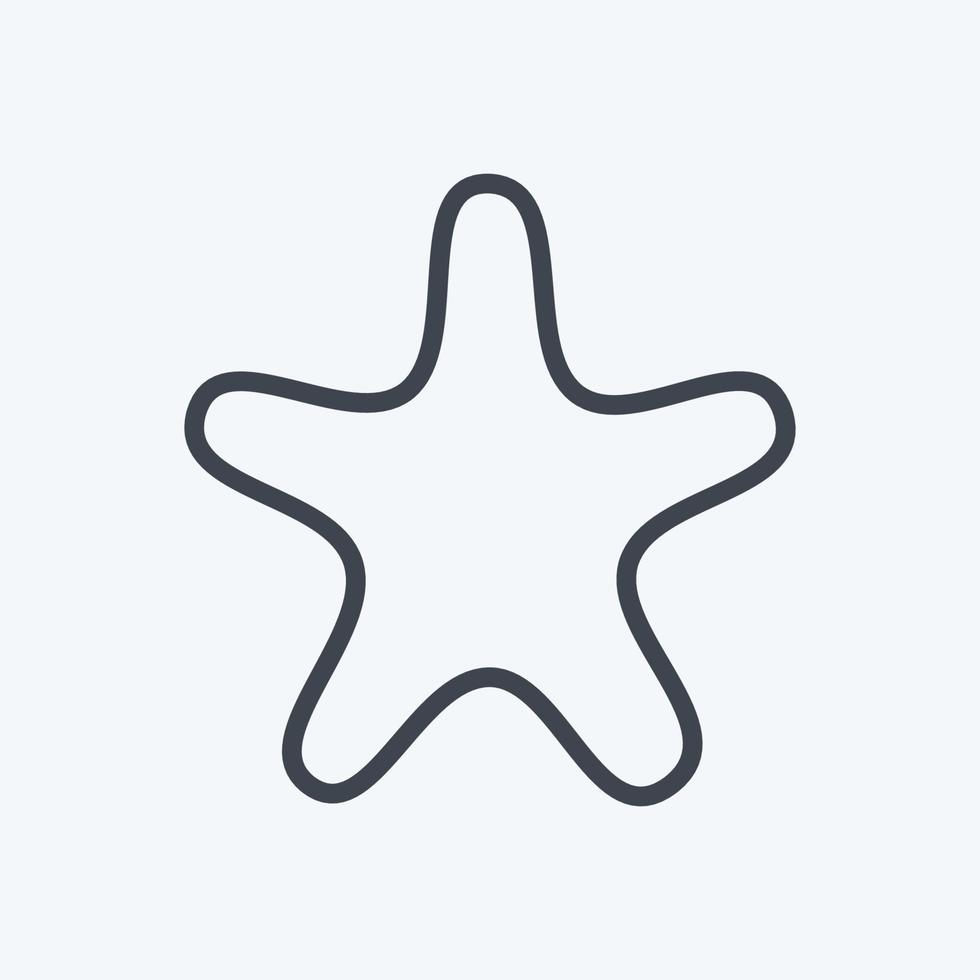 ícone estrela do mar. adequado para o símbolo do mar. estilo de linha. design simples editável. vetor de modelo de design. ilustração de símbolo simples