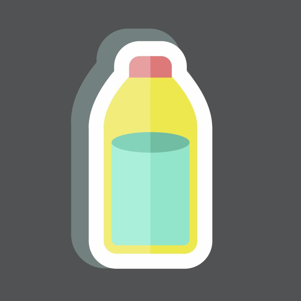 garrafa de leite adesivo. adequado para símbolo de jardim. design simples editável. vetor de modelo de design. ilustração de símbolo simples