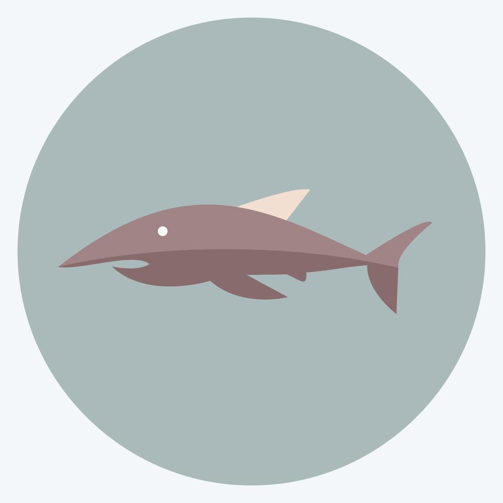 ícone tubarão 1. adequado para o símbolo do mar. estilo plano. design simples editável. vetor de modelo de design. ilustração de símbolo simples