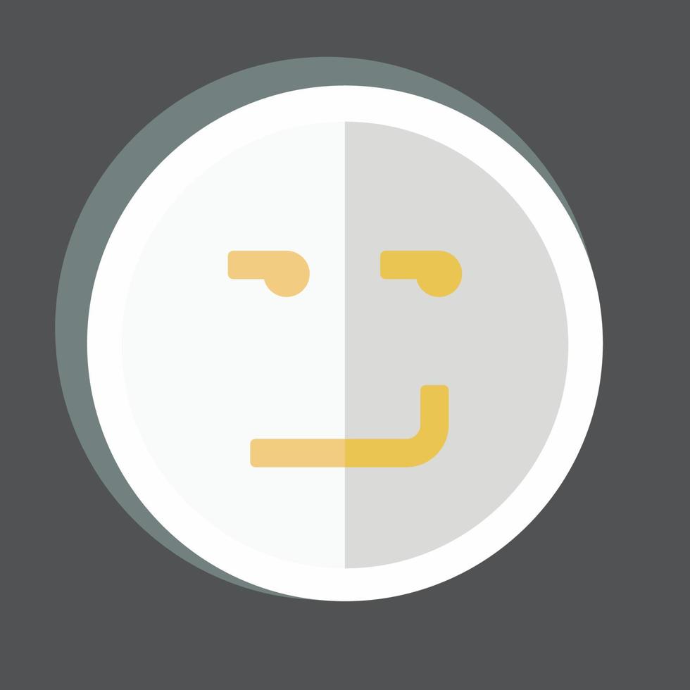 adesivo emoticon sorrindo. adequado para o símbolo de emoticon. design simples editável. vetor de modelo de design. ilustração de símbolo simples