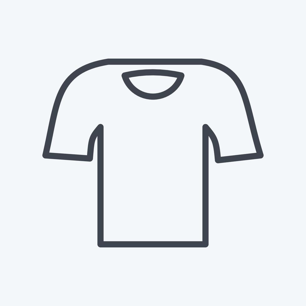 camiseta ícone. adequado para o símbolo de acessórios masculinos. estilo de linha. design simples editável. vetor de modelo de design. ilustração de símbolo simples