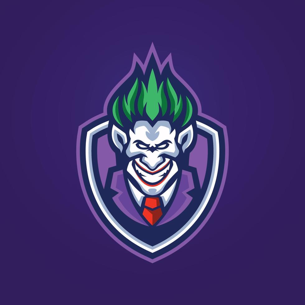 modelos de logotipo de e-sports coringa vetor