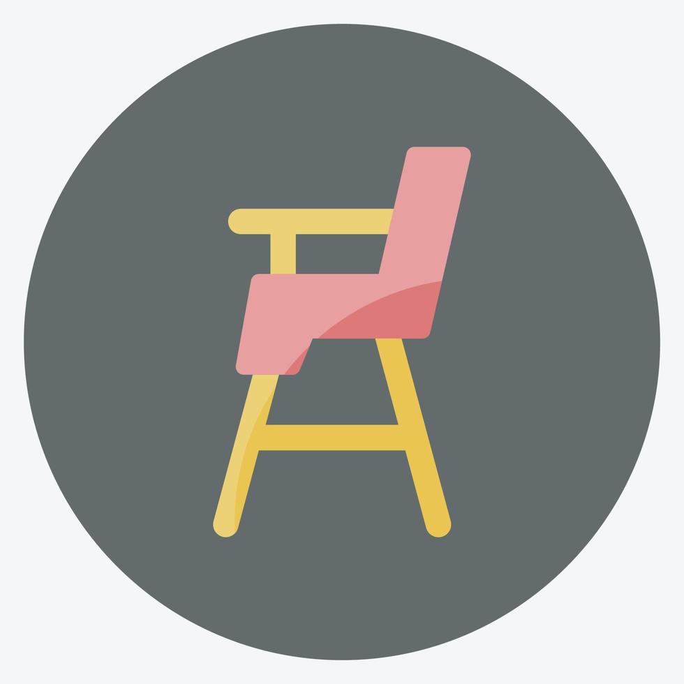 cadeira de bebê ícone. adequado para o símbolo do bebê. estilo plano. design simples editável. vetor de modelo de design. ilustração de símbolo simples
