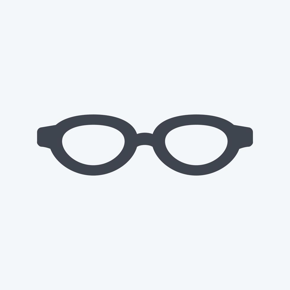 óculos de sol ícone. adequado para o símbolo de acessórios masculinos. estilo de glifo. design simples editável. vetor de modelo de design. ilustração de símbolo simples