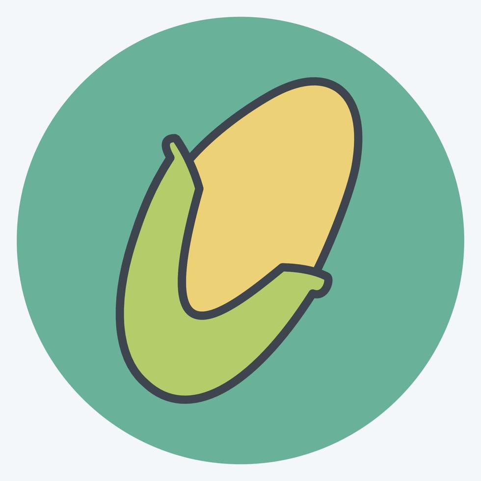 ícone de milho. apropriado para o símbolo de frutas e legumes. estilo mate de cor. design simples editável. vetor de modelo de design. ilustração de símbolo simples
