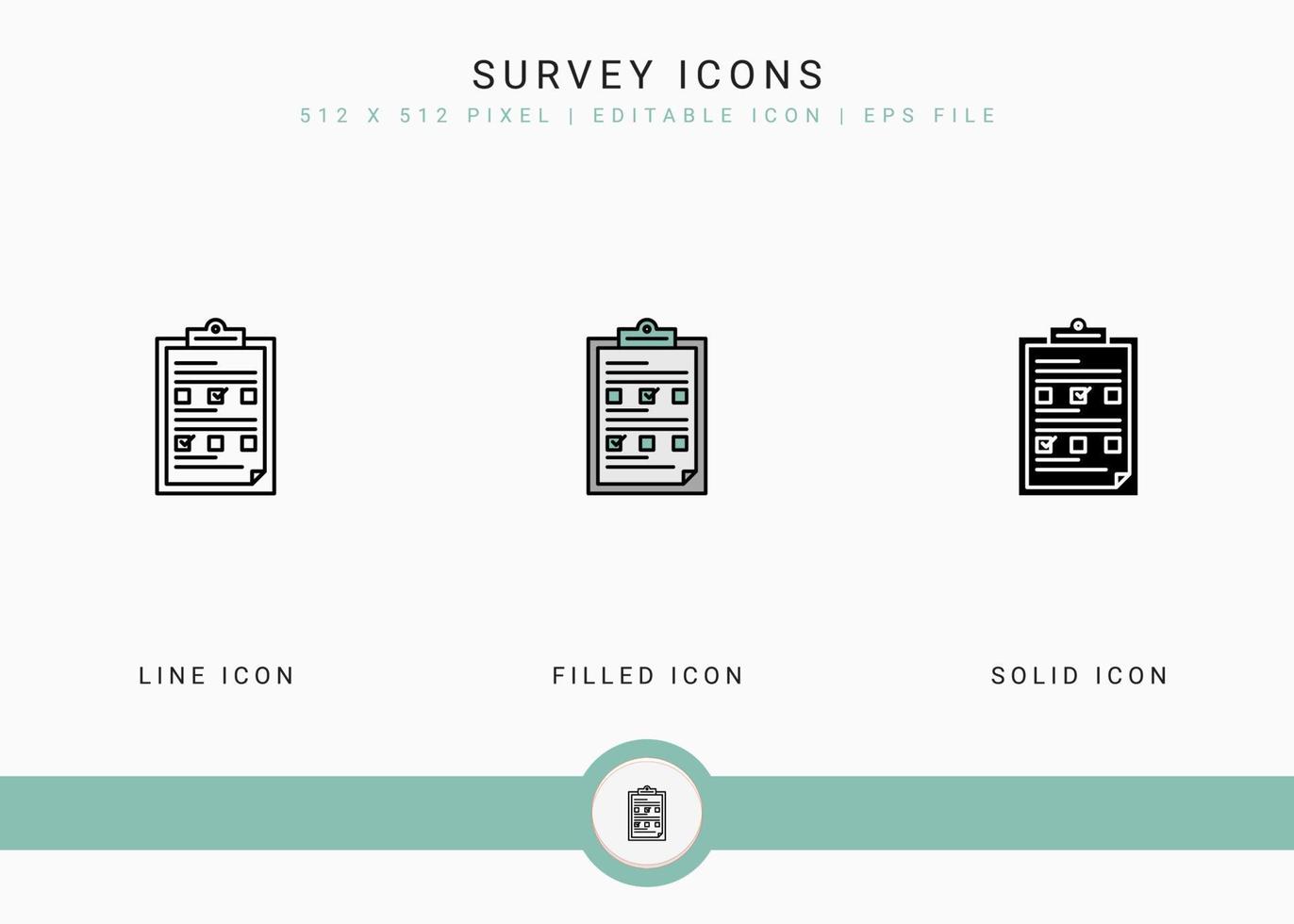 ícones de pesquisa definir ilustração vetorial com estilo de linha de ícone sólido. conceito de verificação de satisfação do cliente. ícone de traçado editável em fundo isolado para web design, infográfico e aplicativo móvel ui. vetor