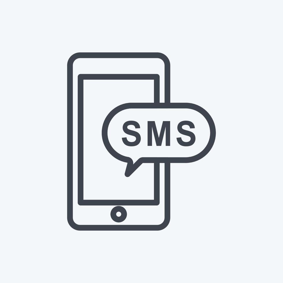 notificação de sms ícone. apropriado para o símbolo de educação. estilo de linha. design simples editável. vetor de modelo de design. ilustração de símbolo simples