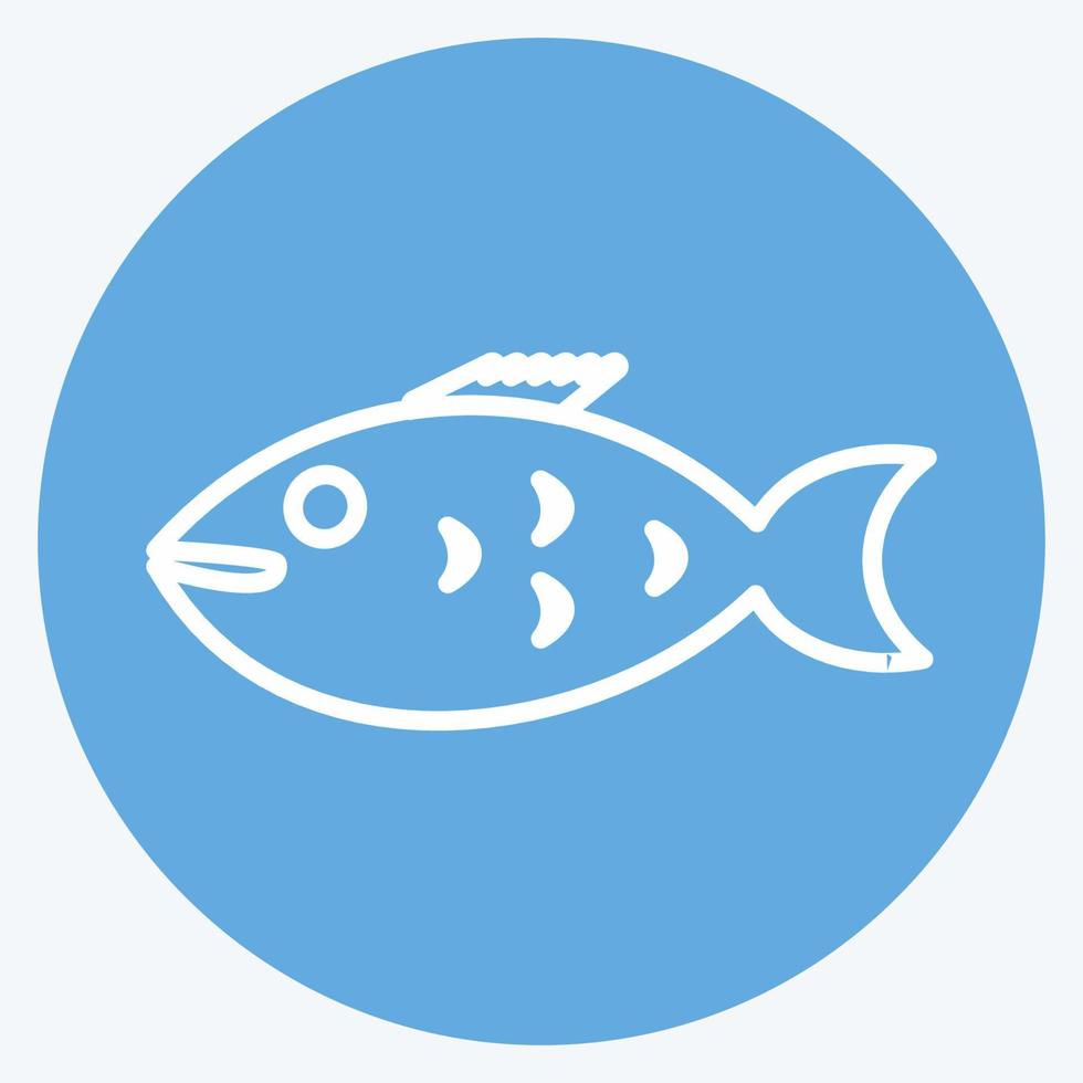 peixe-palhaço ícone. adequado para o símbolo do mar. estilo de olhos azuis. design simples editável. vetor de modelo de design. ilustração de símbolo simples
