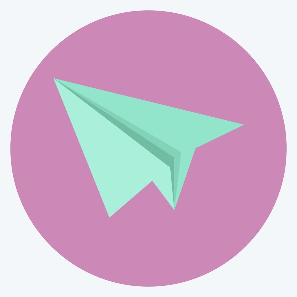 avião de papel ícone. adequado para o símbolo de interface web. estilo plano. design simples editável. vetor de modelo de design. ilustração de símbolo simples