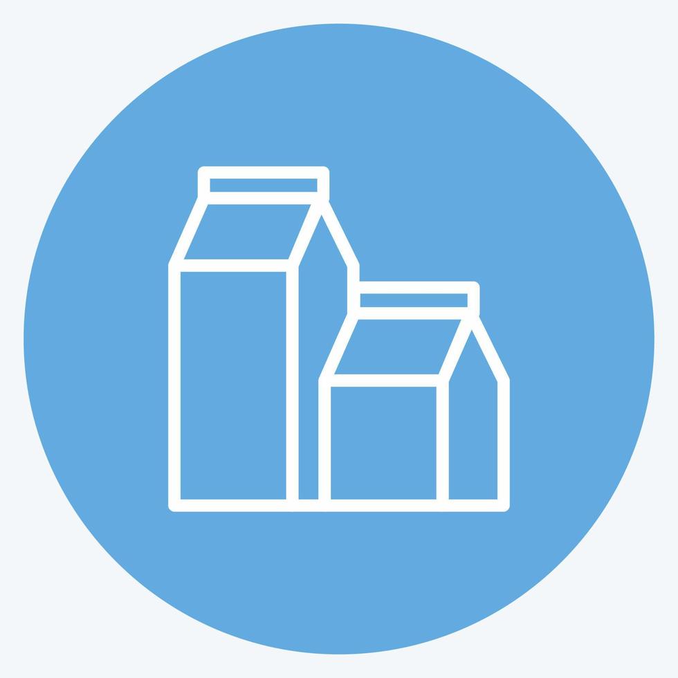 ícone do produto lácteo. adequado para símbolo de bebida. estilo de olhos azuis. design simples editável. vetor de modelo de design. ilustração de símbolo simples