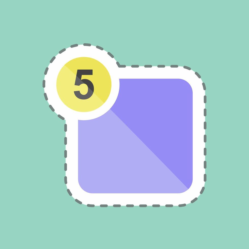 notificação de corte de linha de adesivo. adequado para o símbolo de interface web. design simples editável. vetor de modelo de design. ilustração de símbolo simples