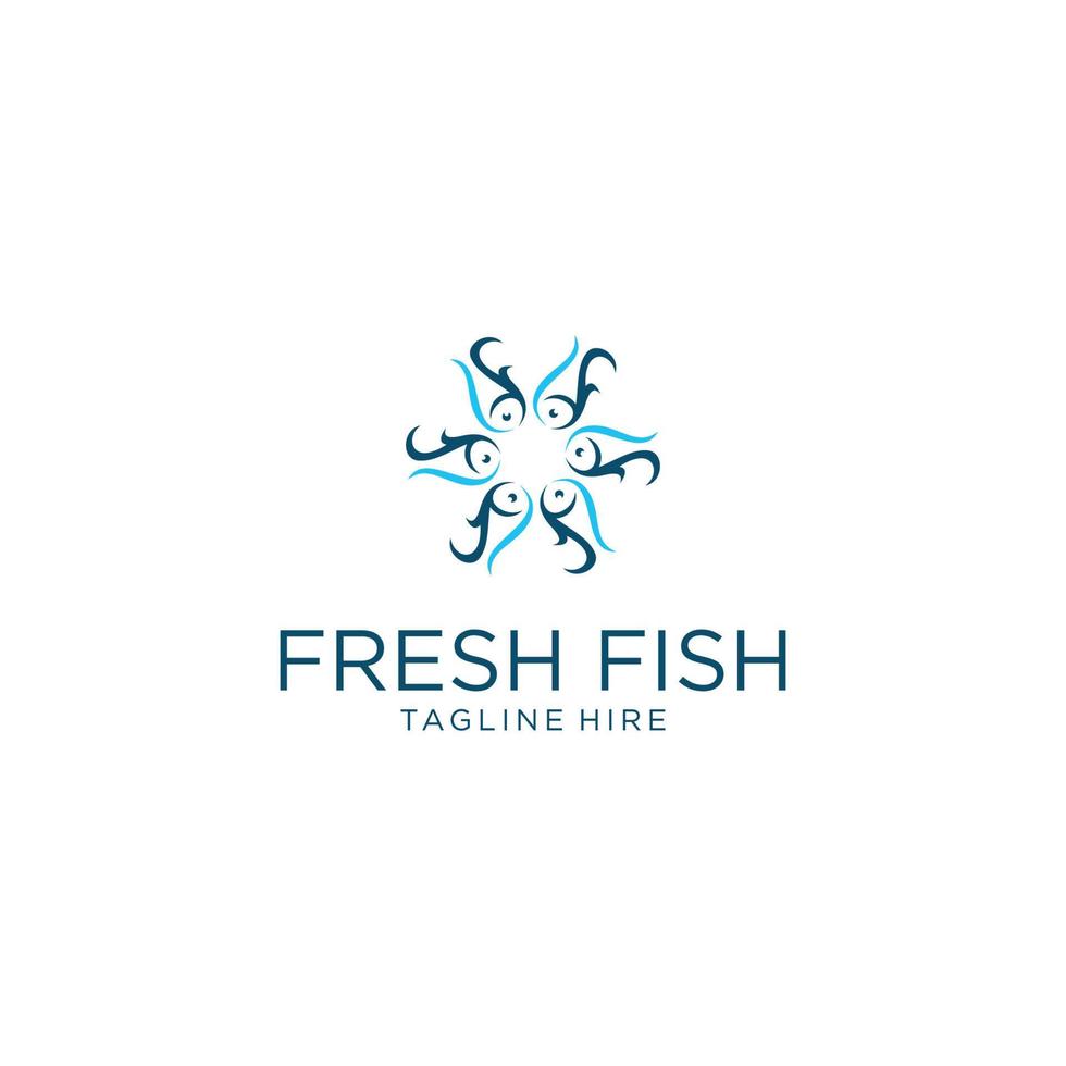 modelo de vetor de ícone de logotipo de peixe.